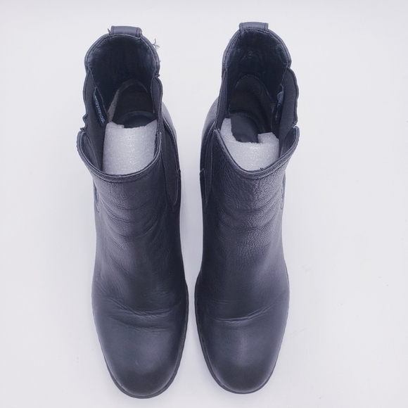 Vince Leather Chelsea Boot Lug Sole Platform Henderson Water-Resistant Black 9 - Picture 6 of 11